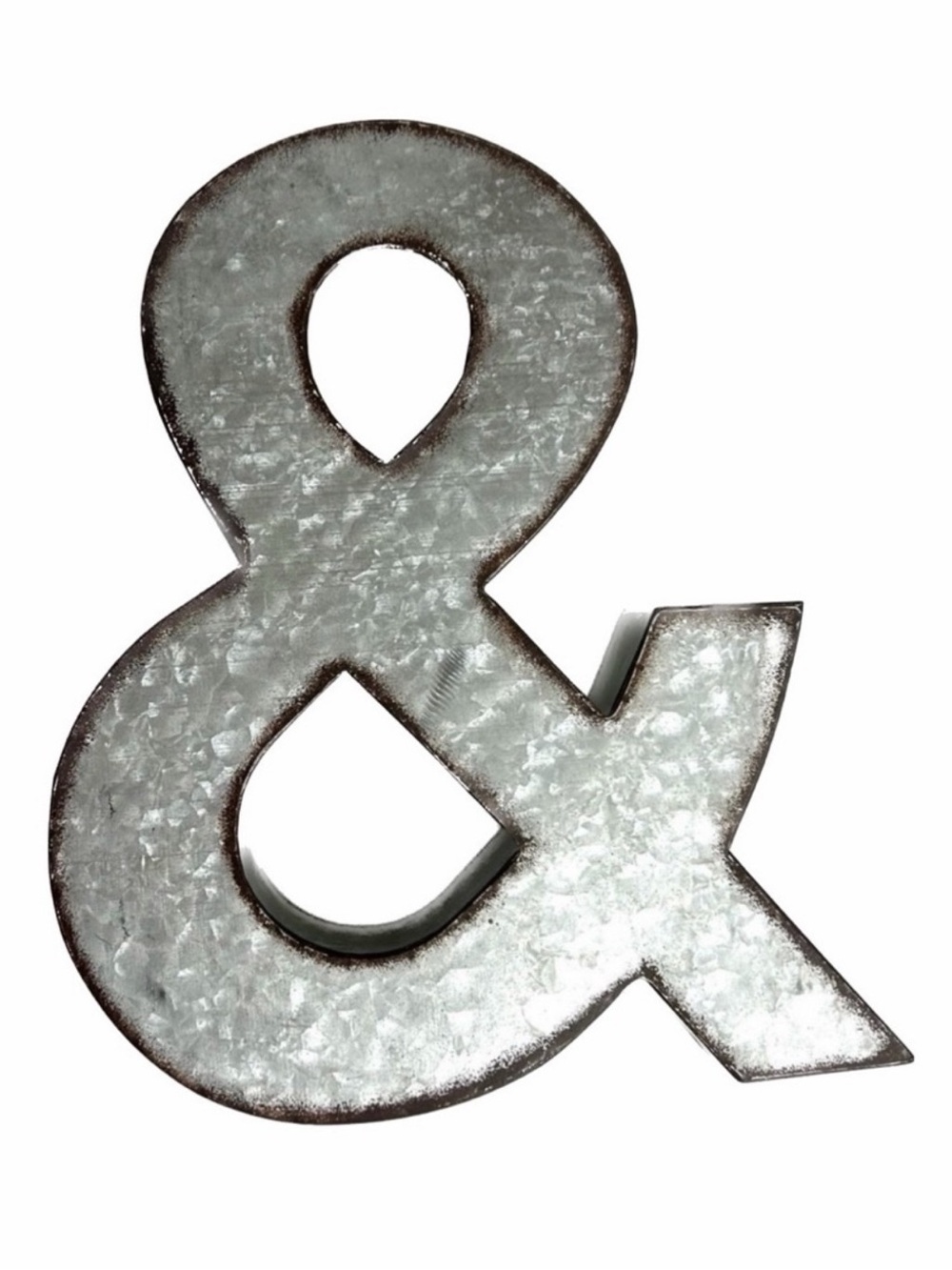 Galvanized  Metal “&” Symbol Ampersand approx 8”x11/2